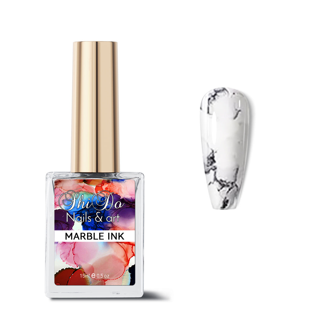 Marble Ink Zwart - ShidoNails® - nailart ink 15ml