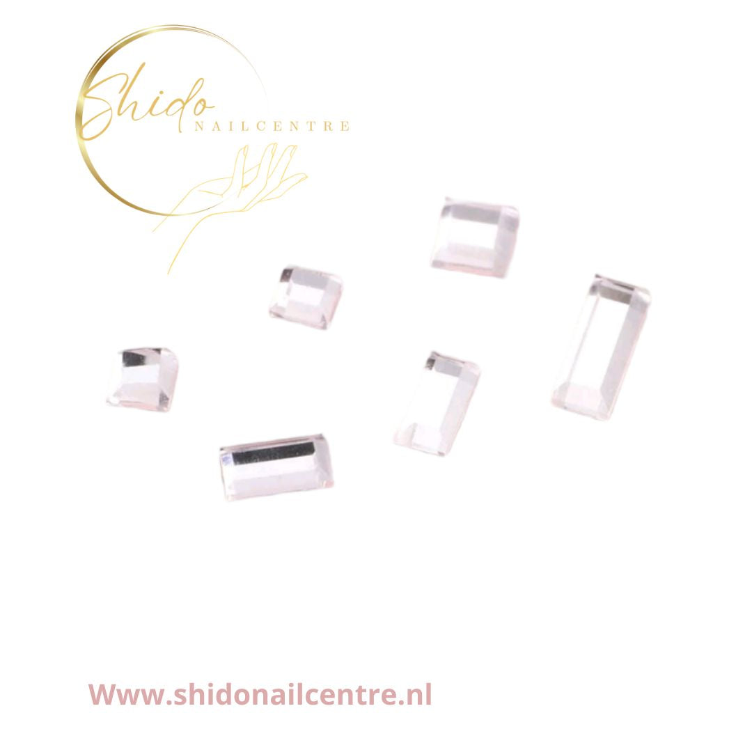 Square AB Steentjes - ShidoNails® - nailart