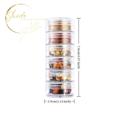 Late Fall Glitters ShidoNails® - blaadjes pailletten
