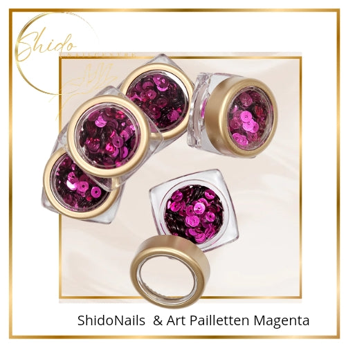 Pailletten Magenta - ShidoNails® - nailart
