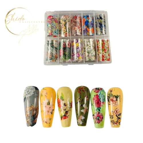Folie Flowers 1 - ShidoNails® - nailart