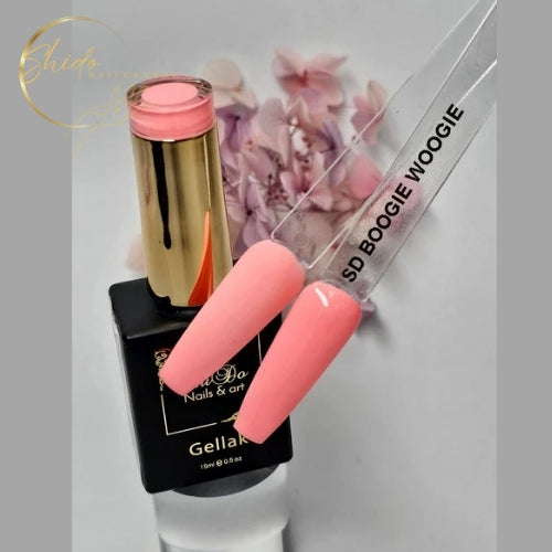 Zalm kleuriger gellak met perfectie dekking shidonails en art