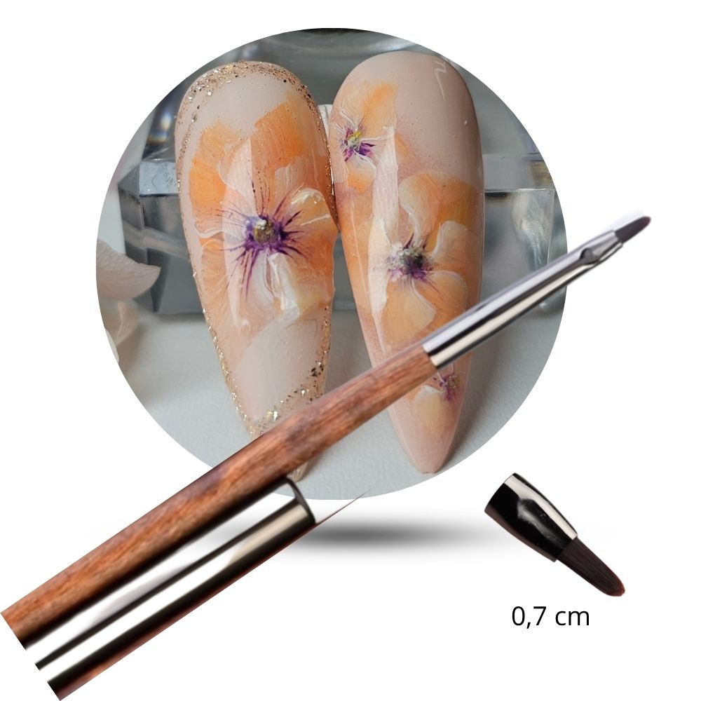 Professioneel Micro Floral Brush Round 07 voor Pat Pat Gel en bloemen nailart die ene is geschildert