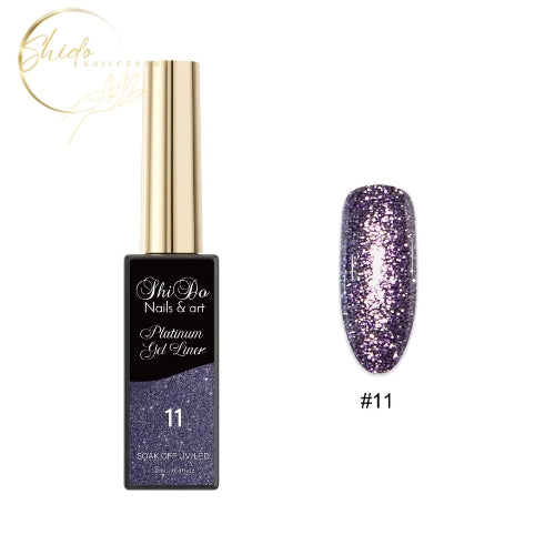 Shido Nails & Art® Platinum Gel Liner – #11 Paars voor mooie french of dunnen streepjes