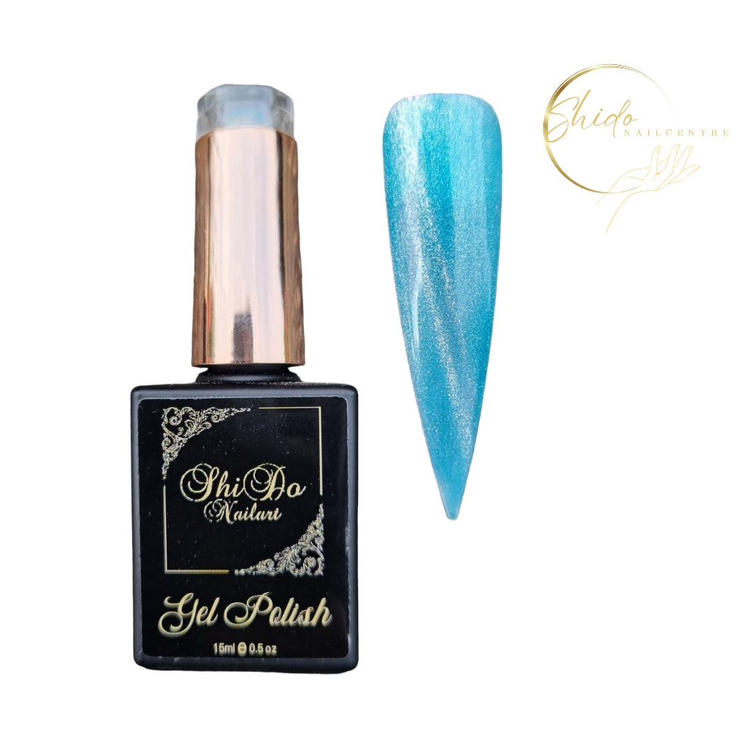 Cateye Angel blauw - ShidoNails® - babyblauwe cateye met sparkle 15ml