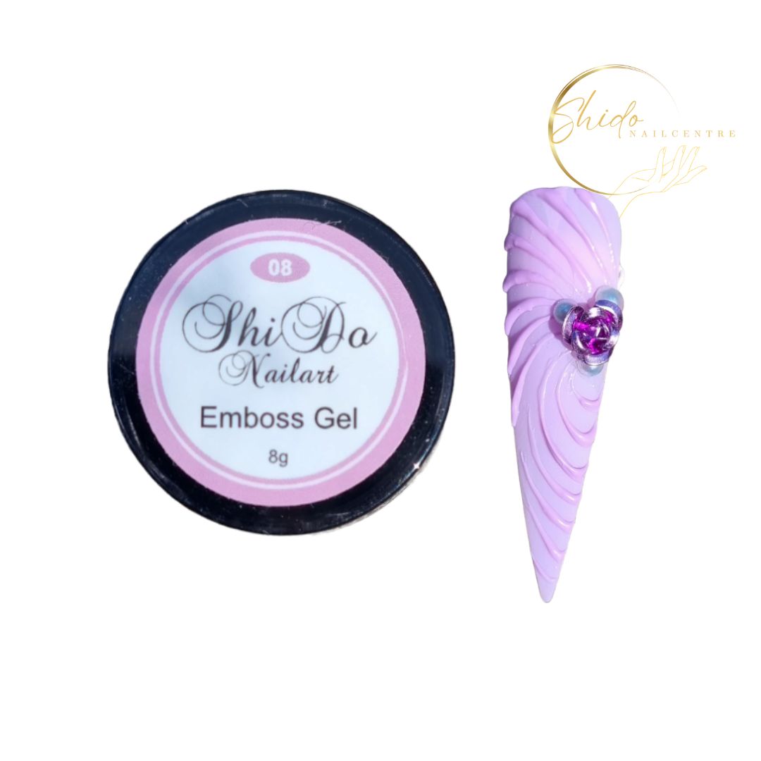 Emboss Gel Lila - ShidoNails® - dikke nailart gel 5ml