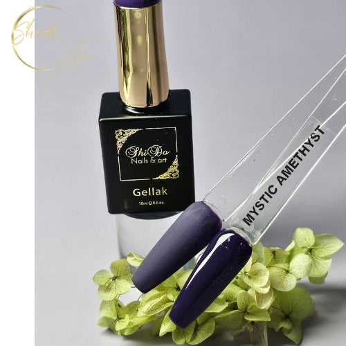 donker paarse gellak volle dekking en rijke diepe kleur van shidonails®