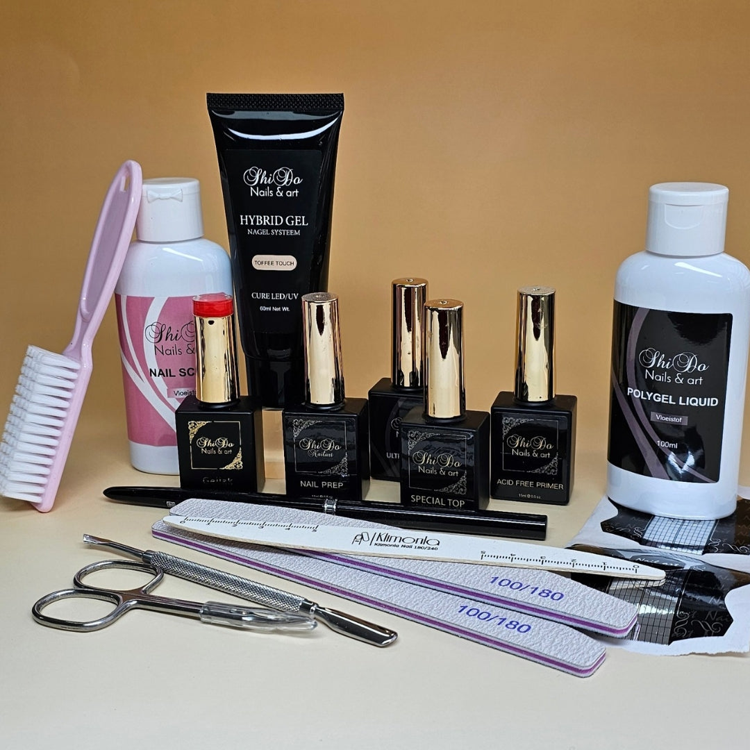 Polygel starterspakket Shidonails compleet acryl gel systeem voor nagelverlenging
