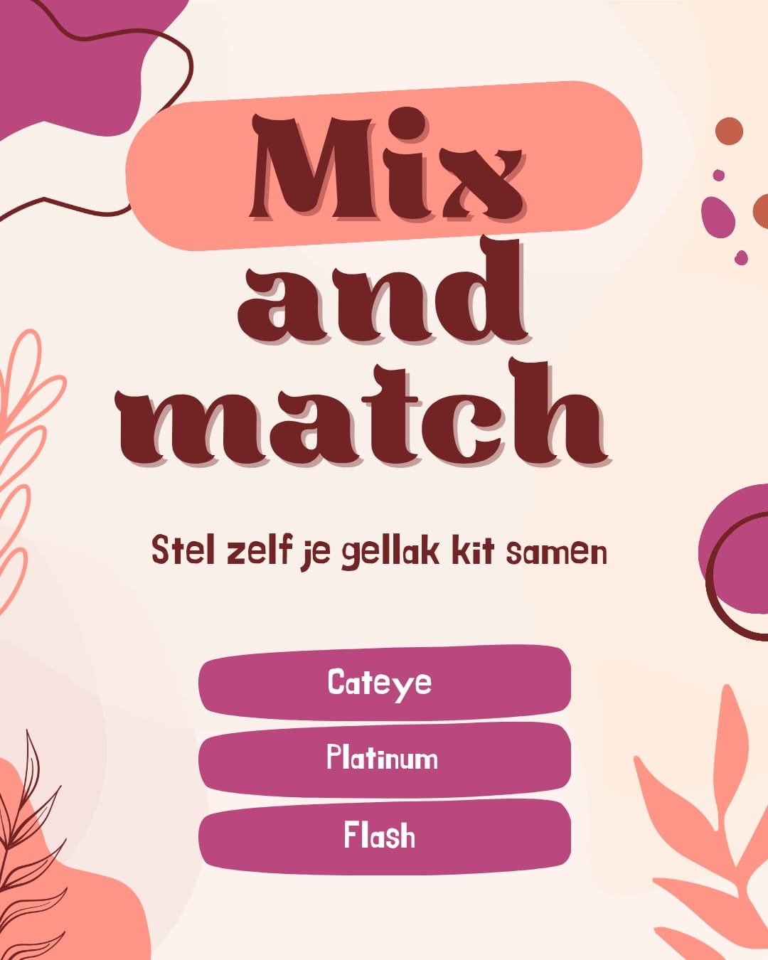 Mix & Match – 5 Flesjes voor €55!