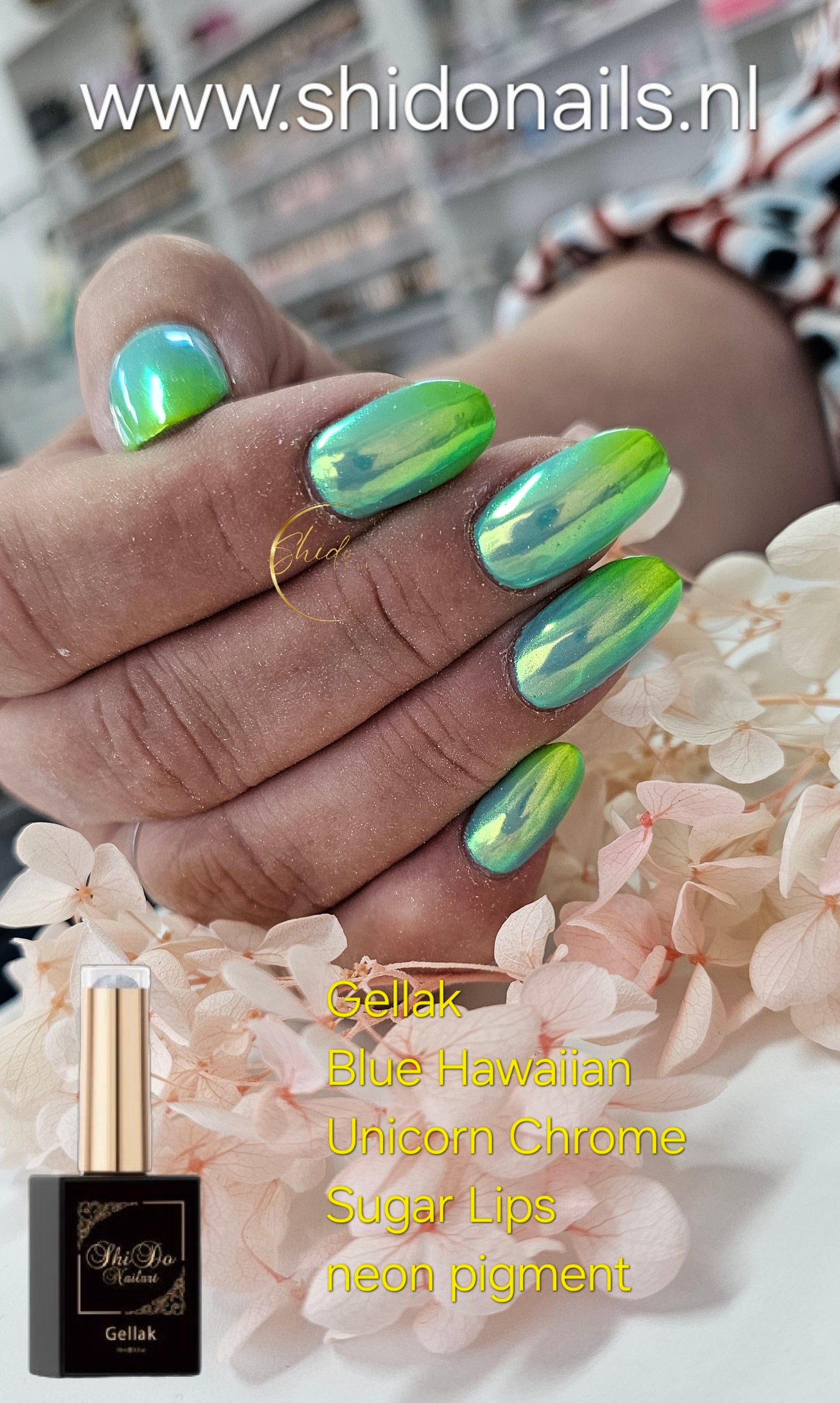 Blue Hawain mint groen - ShidoNails® -zomerse gellak 15ml