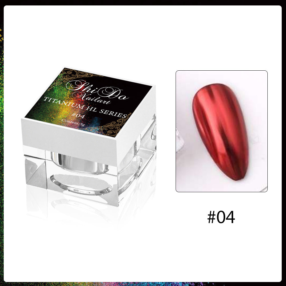 Titanium rood #04 - ShidoNails® -  Rode chrome poeder 5gr