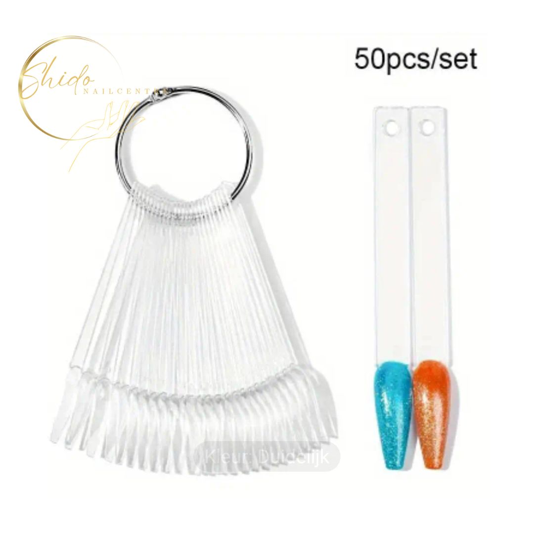 Coffin Swatch sticks 50st - ShidoNails® - Transparant