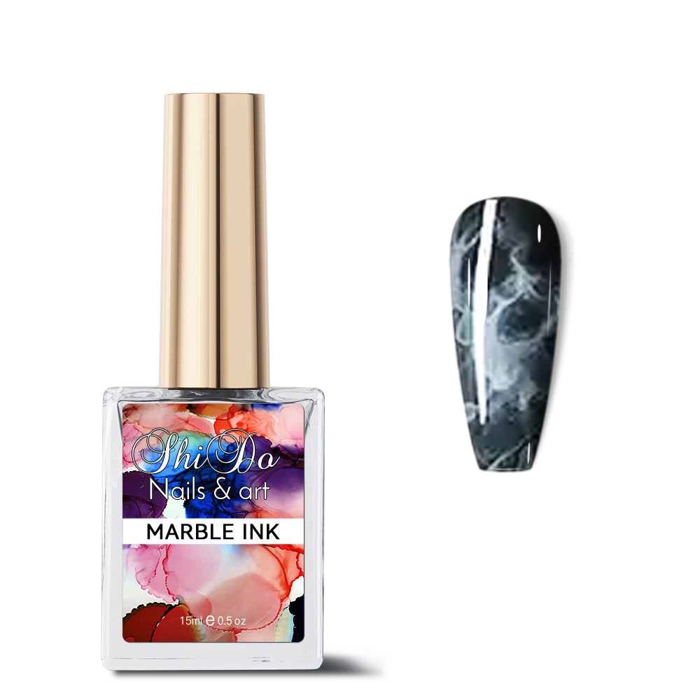 Marble Ink Wit - ShidoNails® - nailart ink 15ml