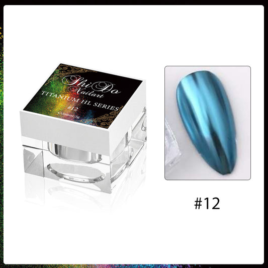 Titanium Blue #12- ShidoNails® - chrome poeder 5gr
