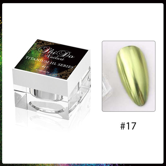Titanium #17 Appel groen - ShidoNails® - chrome poeder