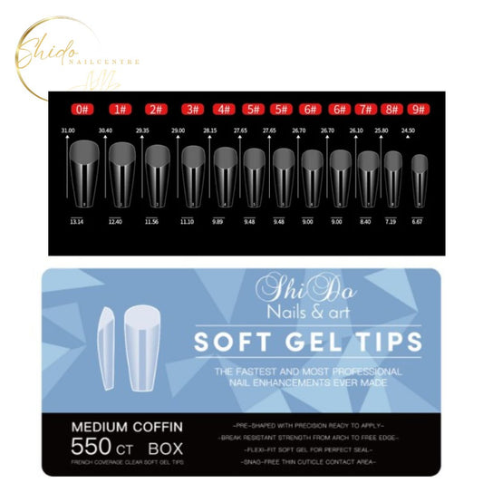 Medium Coffin 550st - ShidoNails® - Press-on