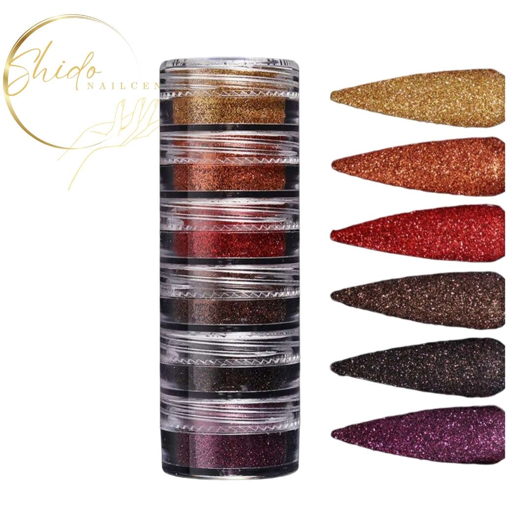 Herfst party - ShidoNails® - herfst kleuren nailart glitter