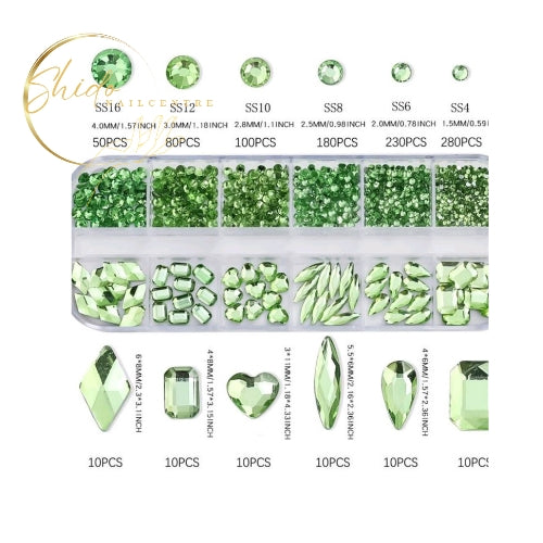 Nailart Steentjes Groen 
