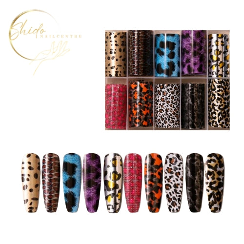Panterprint foil nailart