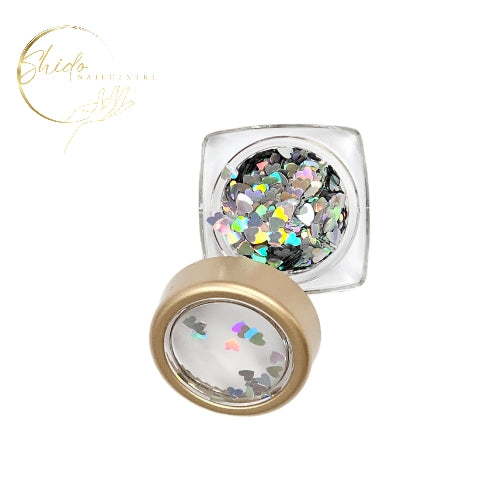 Pailletten Heart - ShidoNails® - nailart