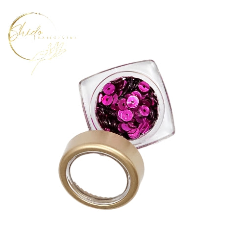 Pailletten Magenta - ShidoNails® - nailart