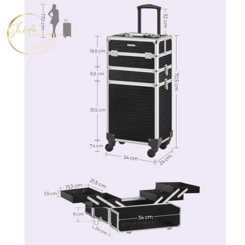 Nagel trolley Black - ShidoNails® - nagelstyliste koffer