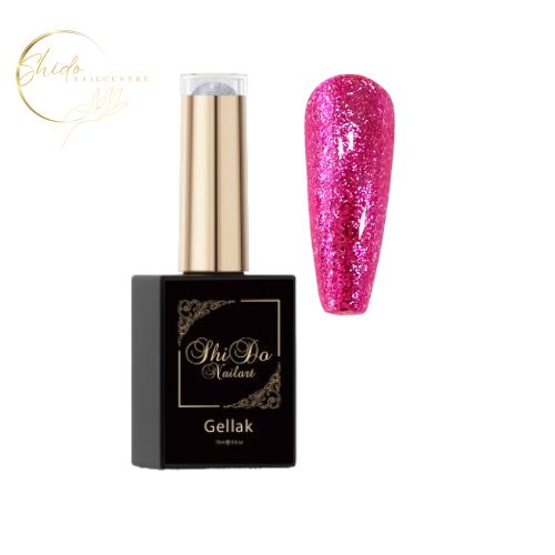Gellak Fleur magenta glitter mooie dekking van ShidoNails 