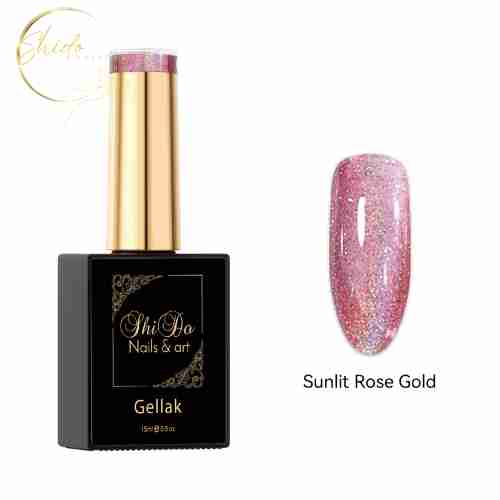 Sunlit Rose Gold – ShidoNails® – rosé hologram cateye gellak 15ml