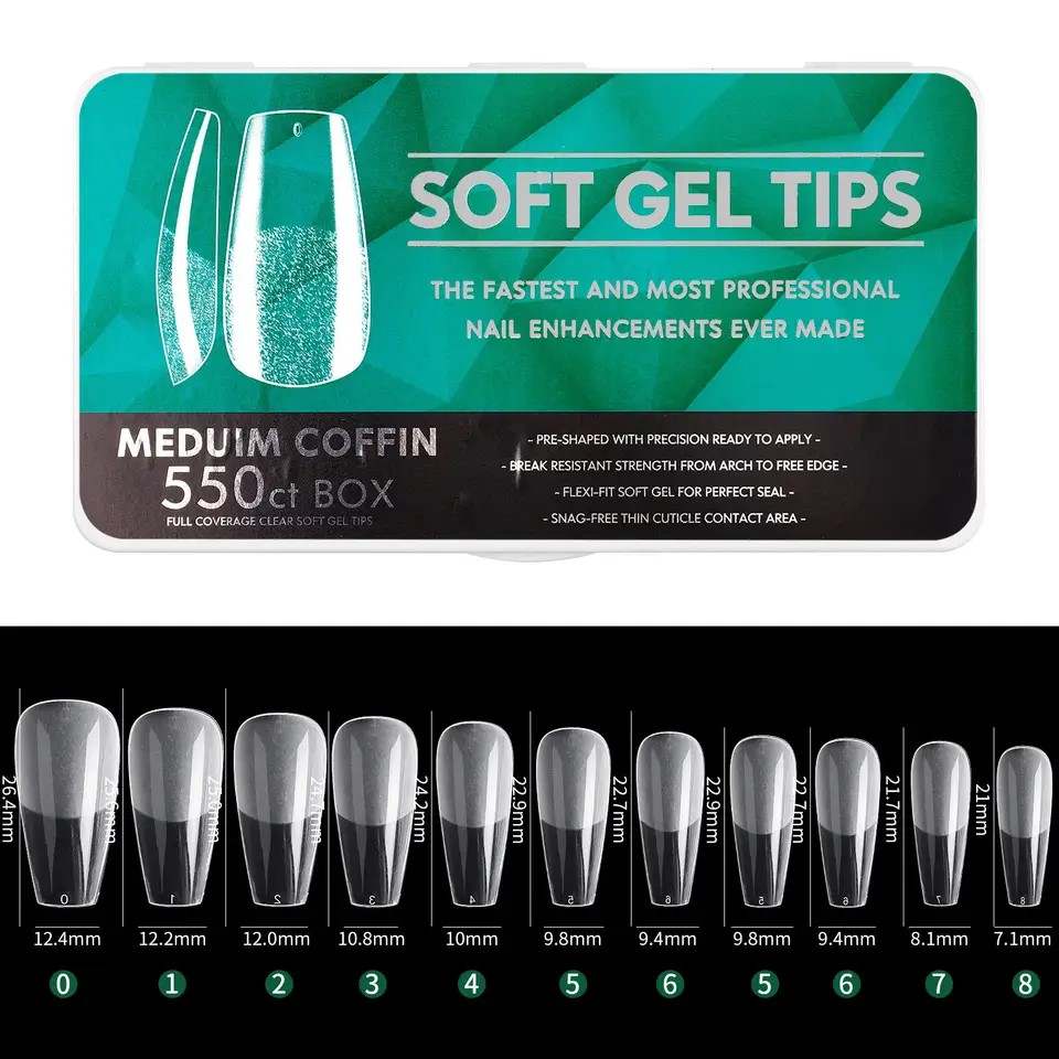 Medium coffin Soft Gel Tips