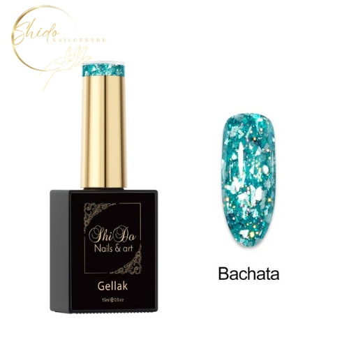 ShidoNails & Art glitter gellak Bachata Zeeblauw – vegan en hema-vrij 