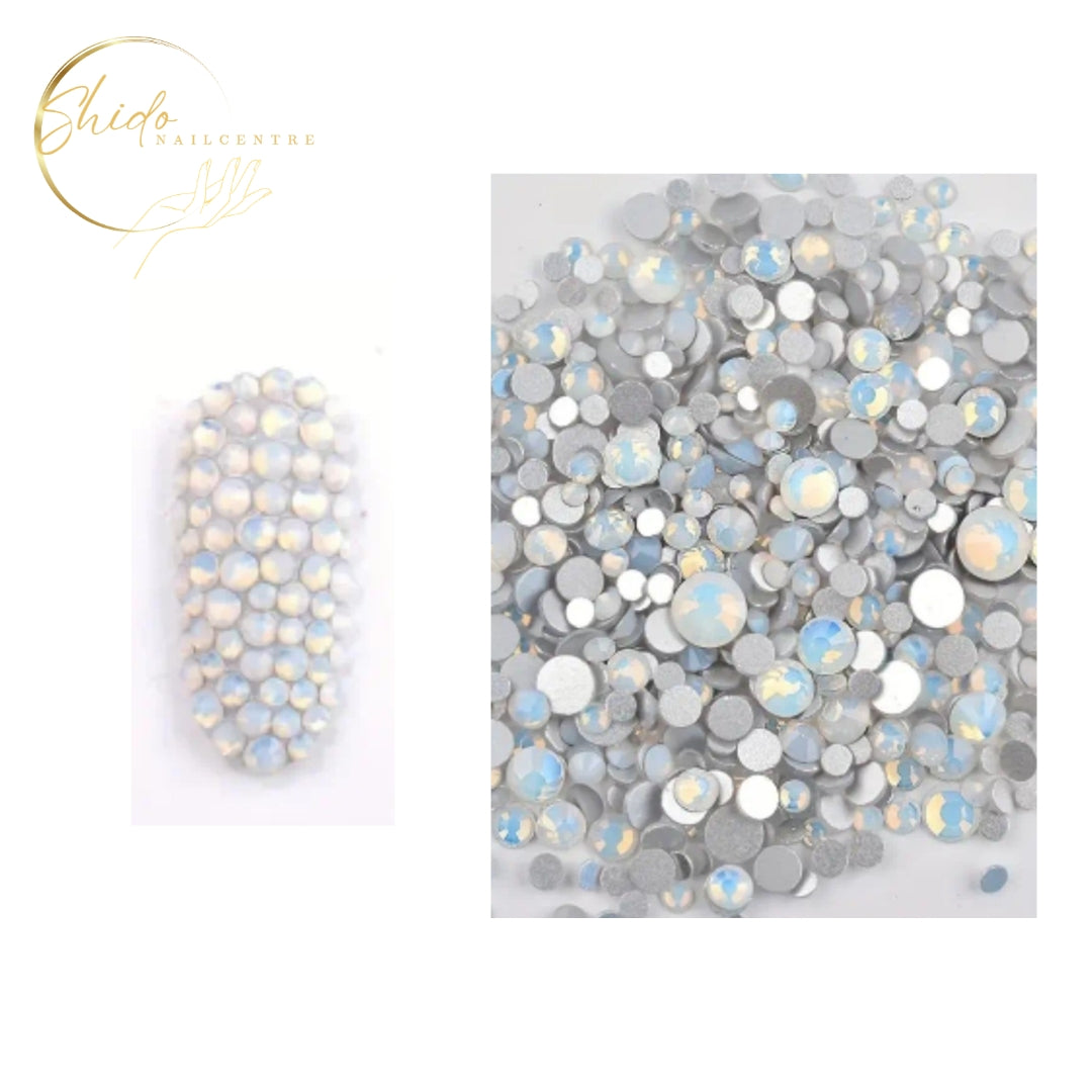 Milky White Stones - ShidoNails® - Nailart steentjes