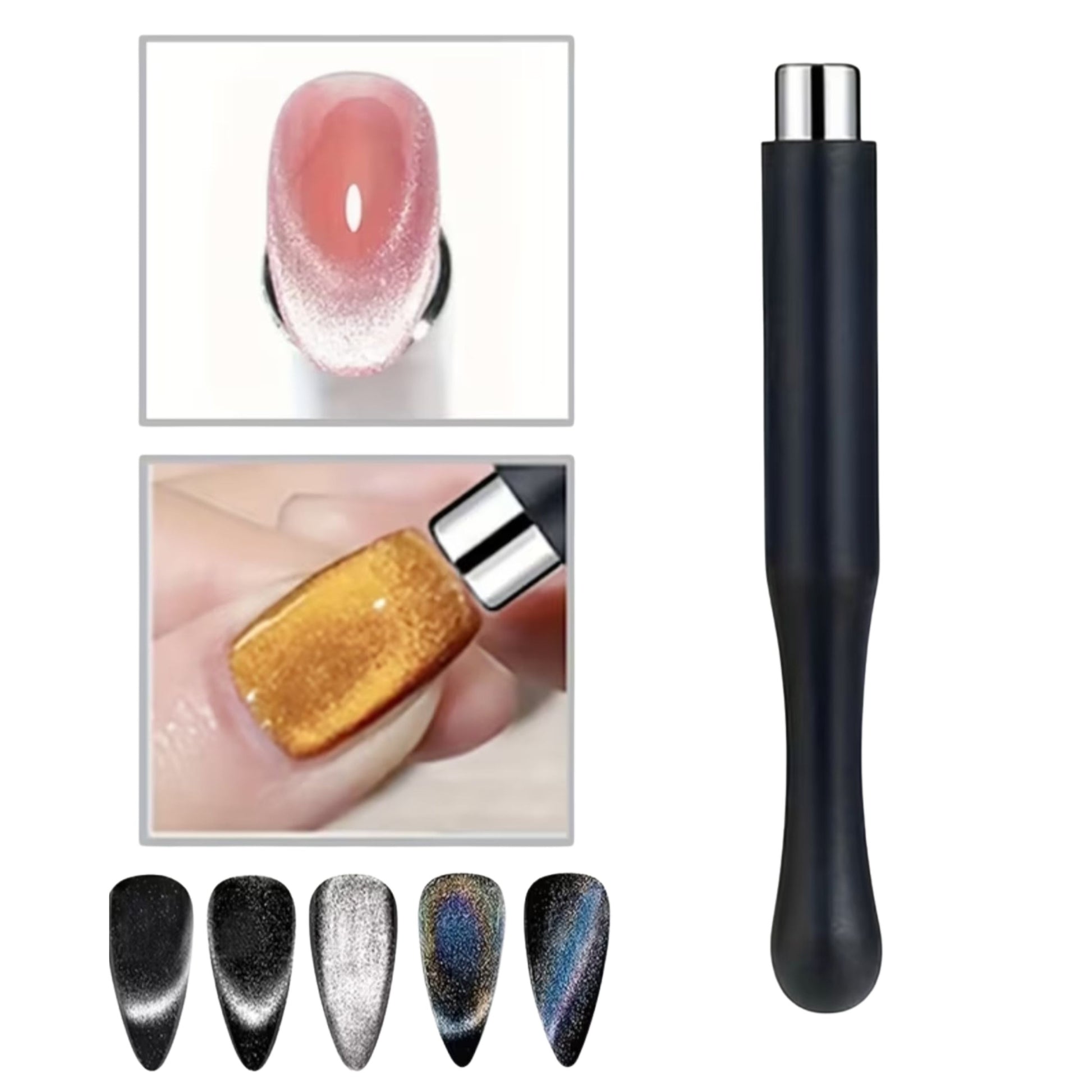 Eenvoudige cateye magneet voor velvet look op gellaknagels
