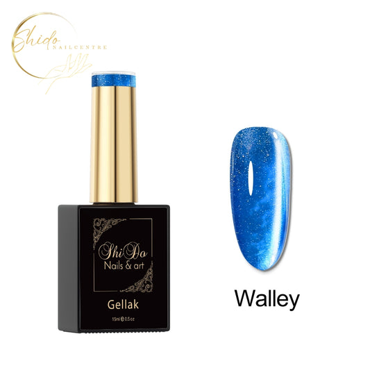 Blauwe cateye met zilveren glow