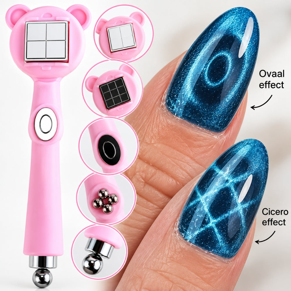 Roze 6-in-1 CatEye magneet voor verschillende effecten in magnetische gellak