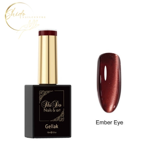 Ember Eye – ShidoNails® – rood-bruine cateye gellak de trend van 2025/2026