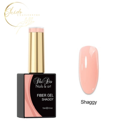 Fiberbase gel Shaggy peach van ShidoNails. Verstevigt en beschermt natuurlijke nagels.