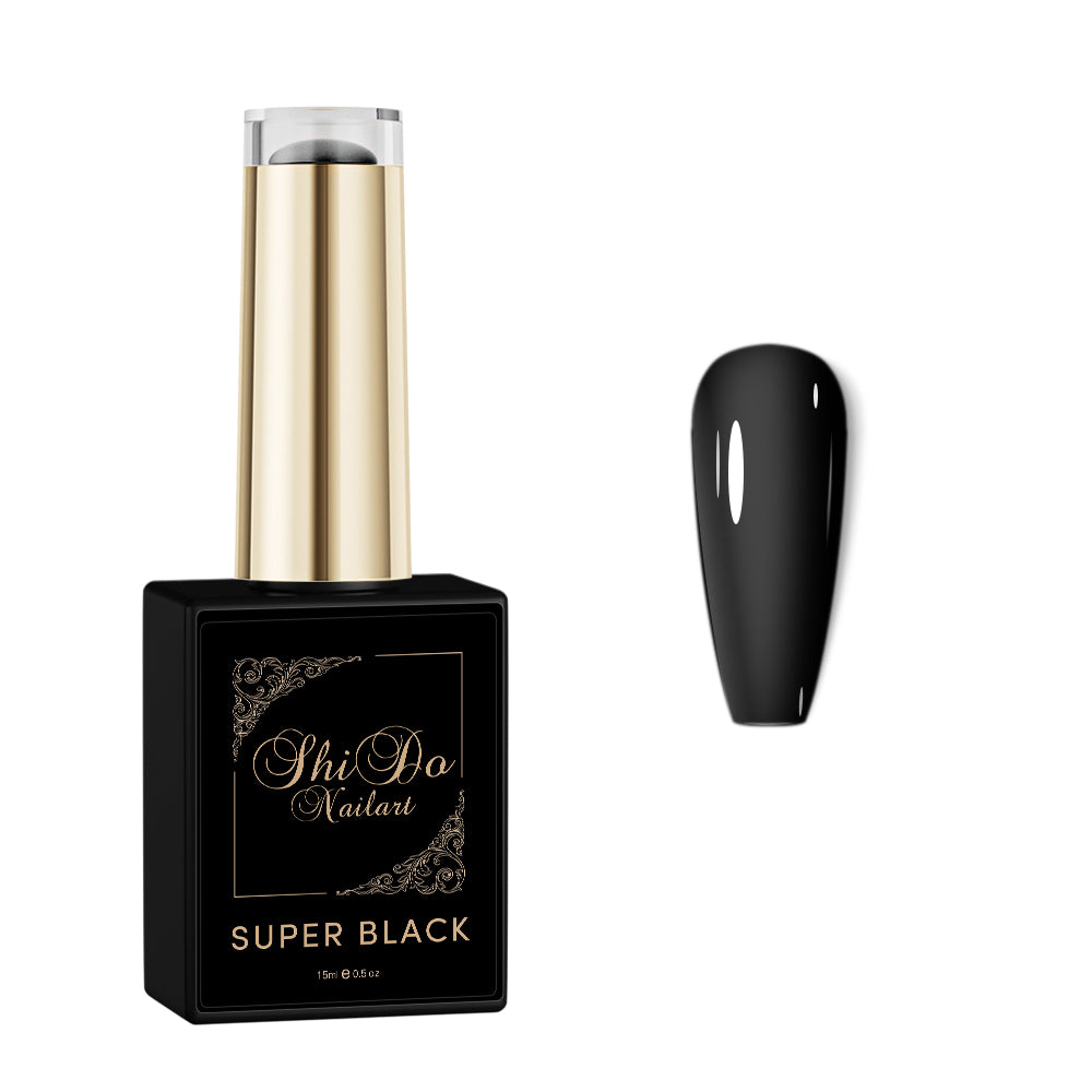 Gellak super black van Shido Nails & art® perfecte dekking