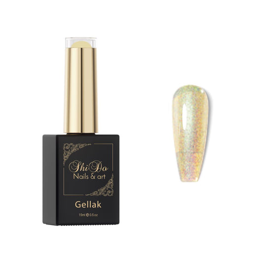 Gellak Meermaid Aquata geel glitter voor mooi resultaat