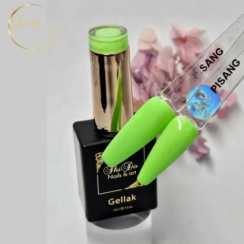 neon lime groen gellak- volle dekking en rijke diepe kleur van Shidonails & Art