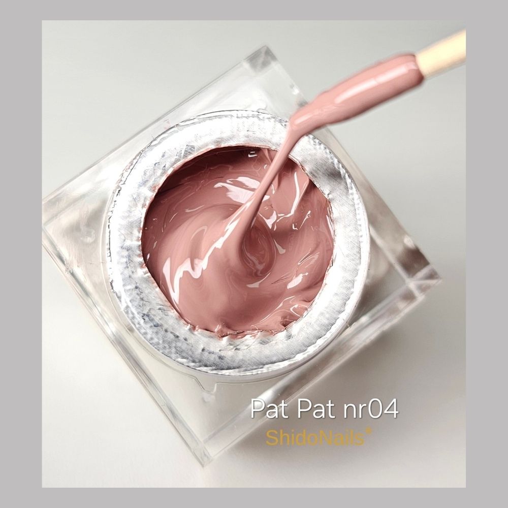 Pat Pat nailart gel nr04 ShidoNails dusty rose kleur met romige dikke textuur voor nailart en ombre techniek nagel winkel