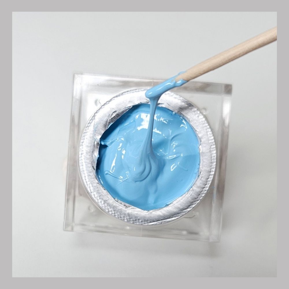 Pat Pat nailart gel nr08 ShidoNails baby blauw kleur dikke romige gel textuur voor nailart en details nagel winkel