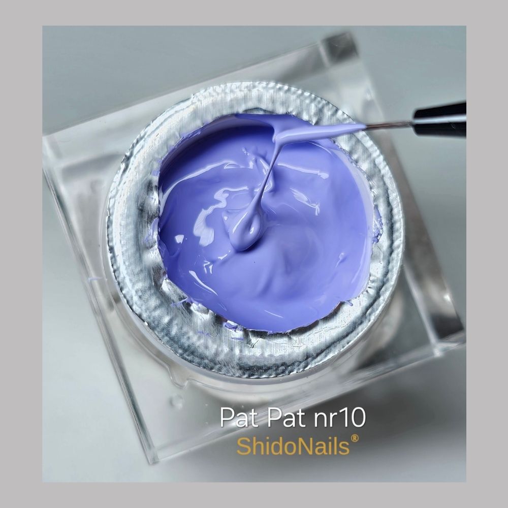 Pat Pat nailart gel nr10 ShidoNails lila paarse kleur dikke romige gel textuur voor nailart en details nagel winkel