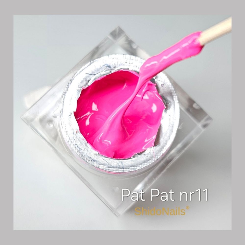 Pat Pat nailart gel nr11 ShidoNails fel roze kleur dikke romige structuur voor nailart designs en details nagel winkel