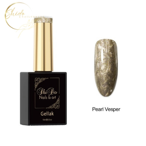 Pearl Vesper – ShidoNails® – Licht gouden parelglans gellak verfijnd en tijdloos