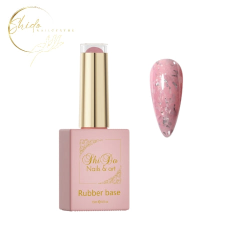 Glitter Rubberbase Rosaley van ShidoNails & Art - Vegan en Hema-Free Nagelversteviging