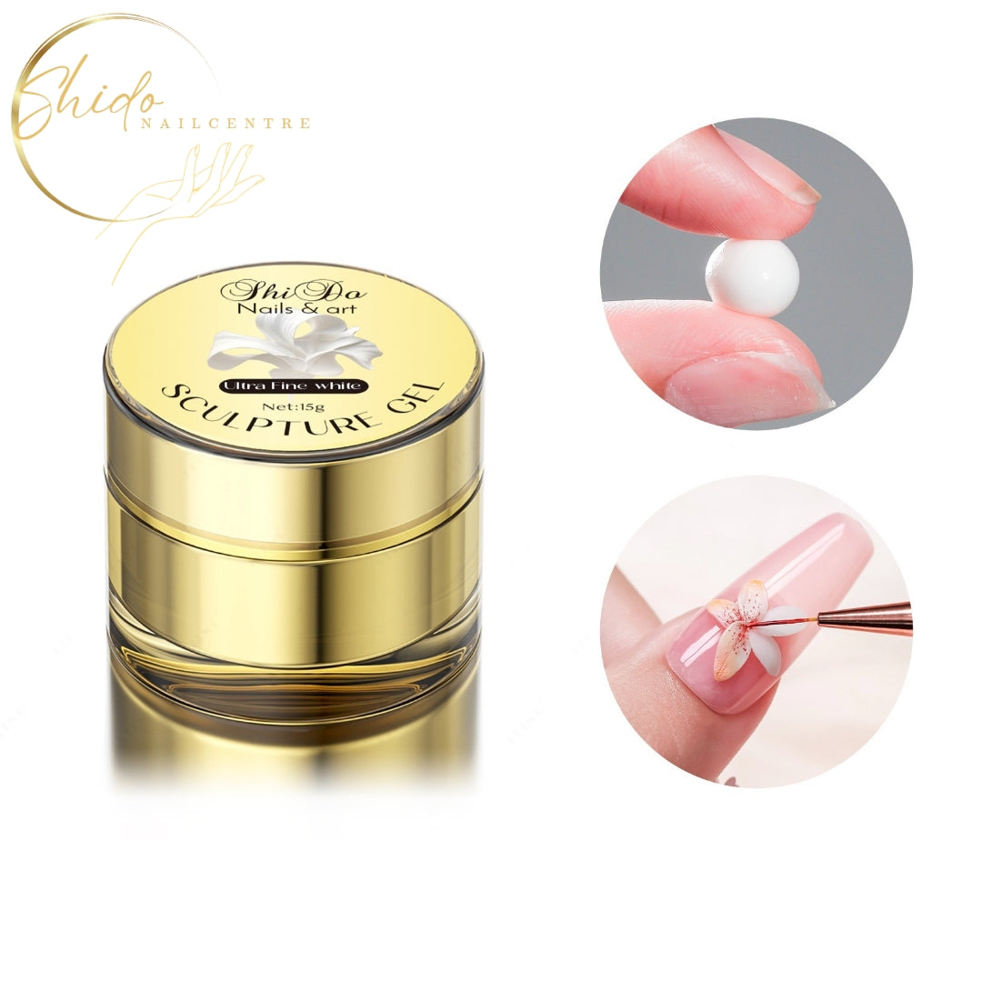 ShidoNails® Sculpt Gel voor het modelleren van 3D nail art, bloemen en decoraties. Stevige gel die tijdens het modelleren mooi in vorm blijft.