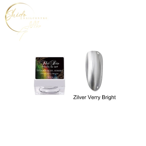 Titanium Bright Zilver - ShidoNails® - Poeder 5gr