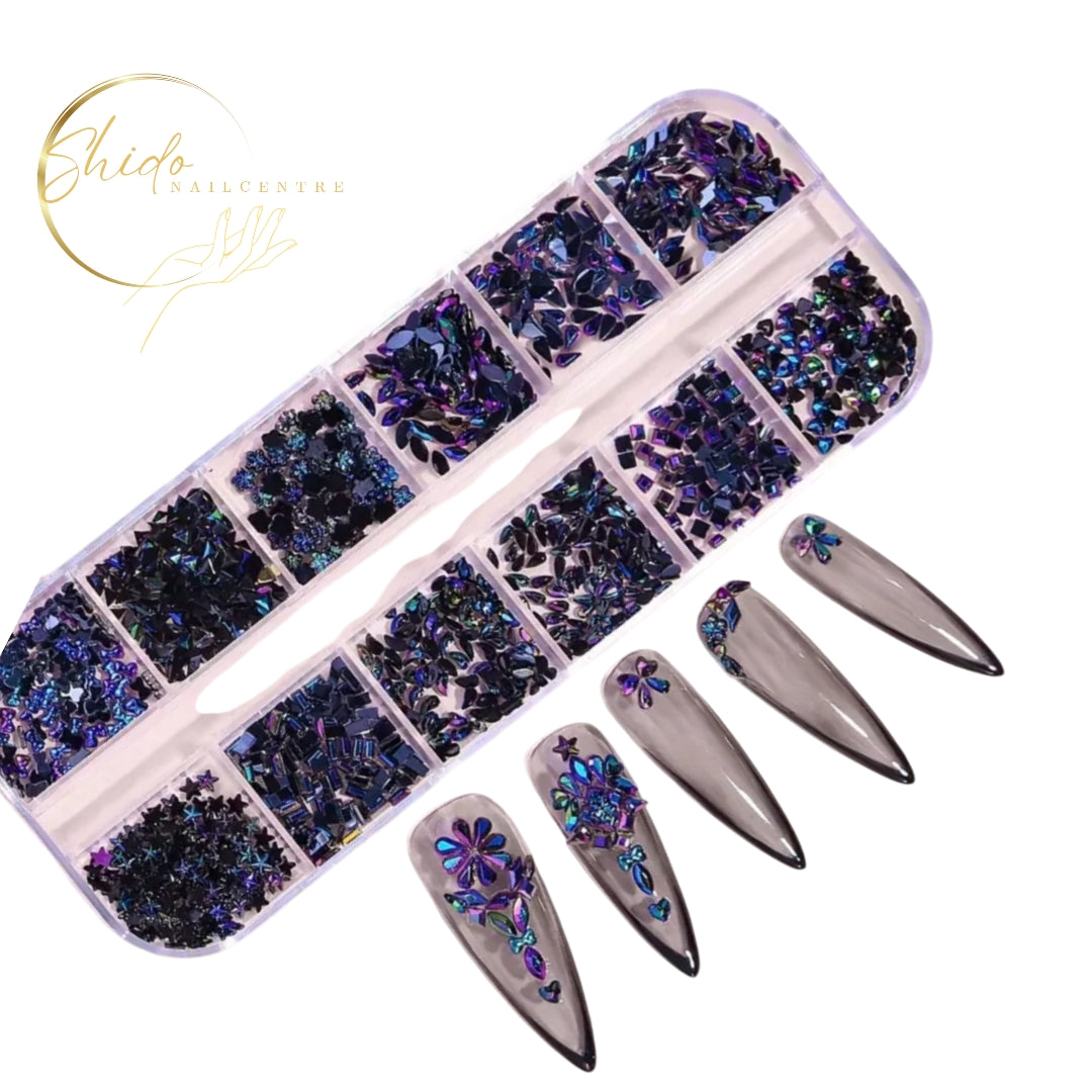 Dark Bling - ShidoNails® - AB Steentjes.
