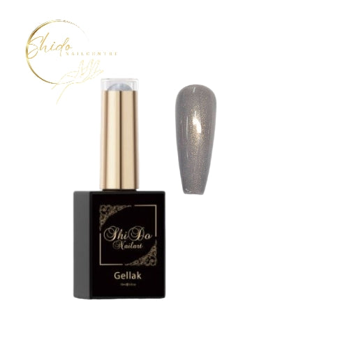 Vintage Grey – ShidoNails & Art – lichtgrijs met elegante goudglans