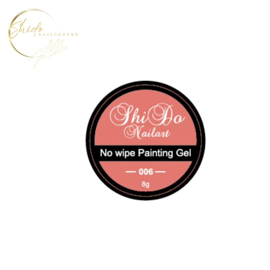 De Zalm nr. 6 Painting Gel van ShidoNails® heeft een warme, zachte zalmtint. Prachtig voor bloemendesigns, ombre-effecten of subtiele accenten. De non-wipe structuur blijft glad en glanzend zonder plaklaag — ideaal voor snelle, schone afwerking.